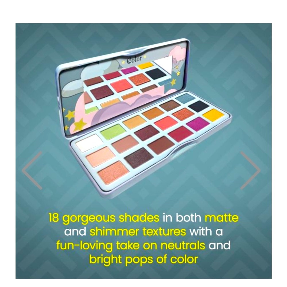 18 Shades Eyeshadow High Pigmented Colors ‘Fairy Tale’ WET/DRY NEW Mirror Tin - Picture 5 of 9